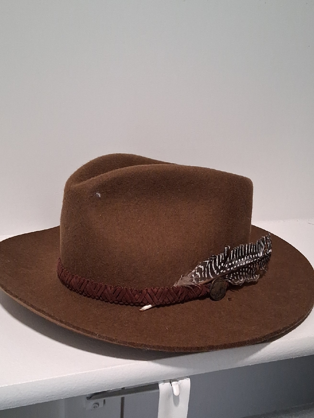 Stetson Brown Wool Fedora with Gold Interior Logo